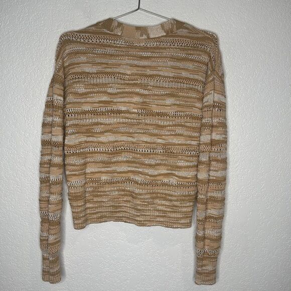 NWT VERONICA BEARD Goliad Cropped Cardigan Camel Multi XS Cotton - Picture 7 of 15